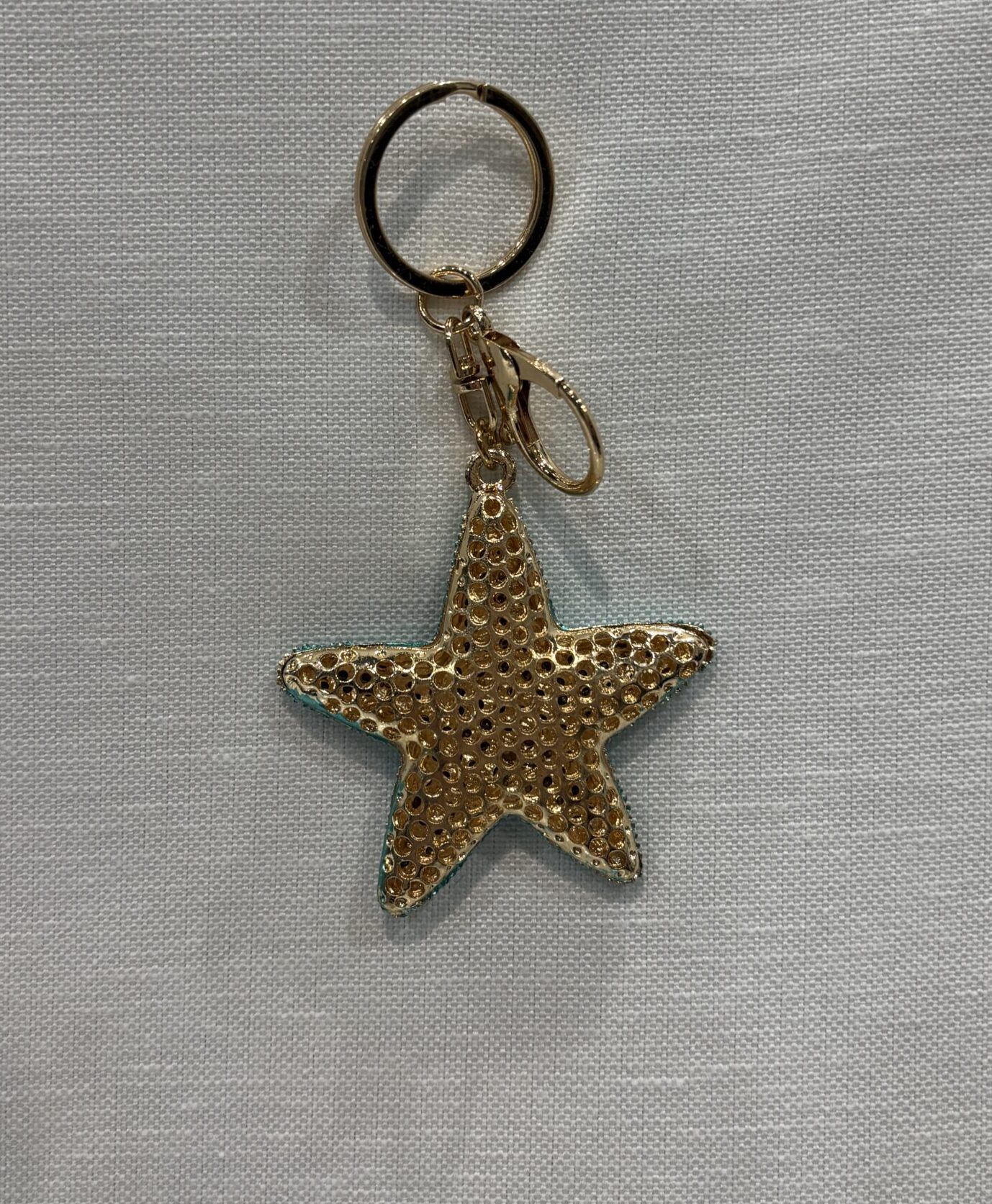 Glitter Starfish Keyring Blue - Image 2
