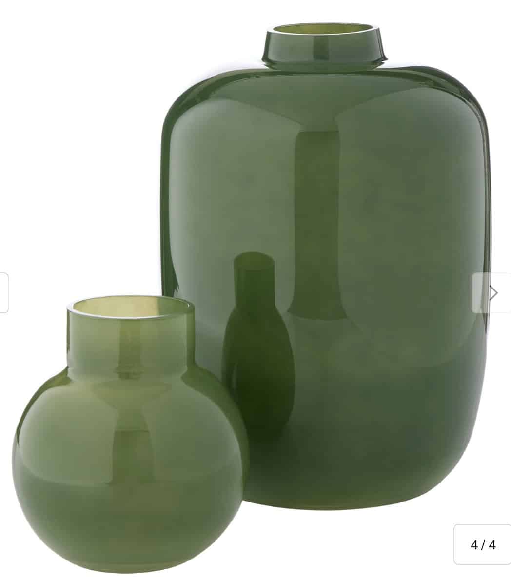 Green Glass Gloss Vase Small - Image 3