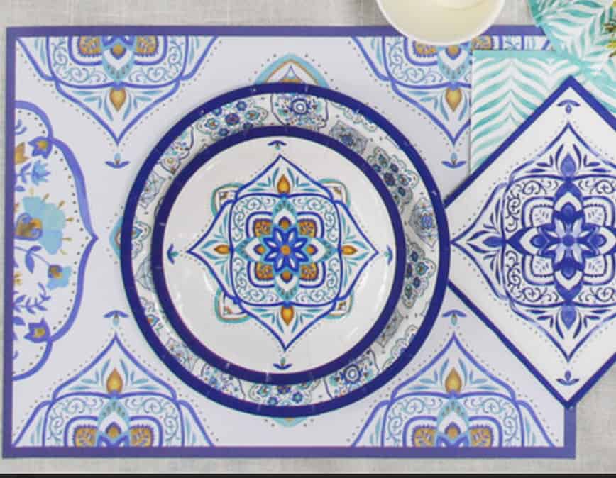 Morocco Paper Plate Large Set 20