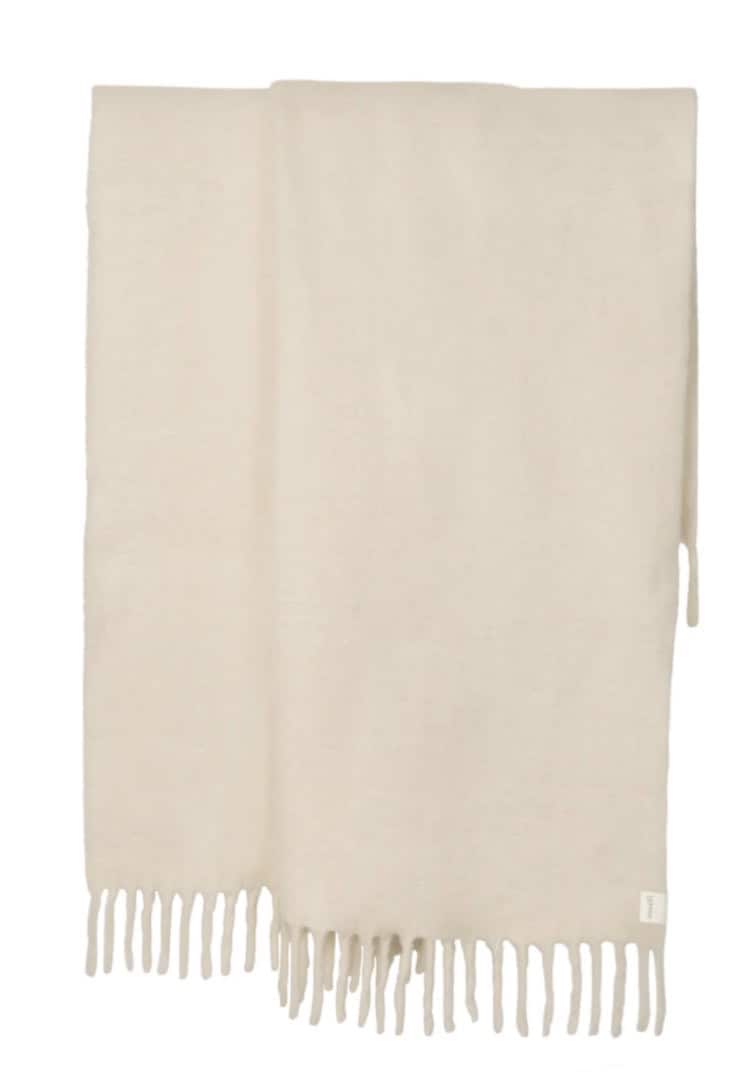 Ivory Fringe Throw