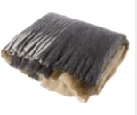 Chocolate and Charcoal Patterned Wool Blend Throw - Image 3