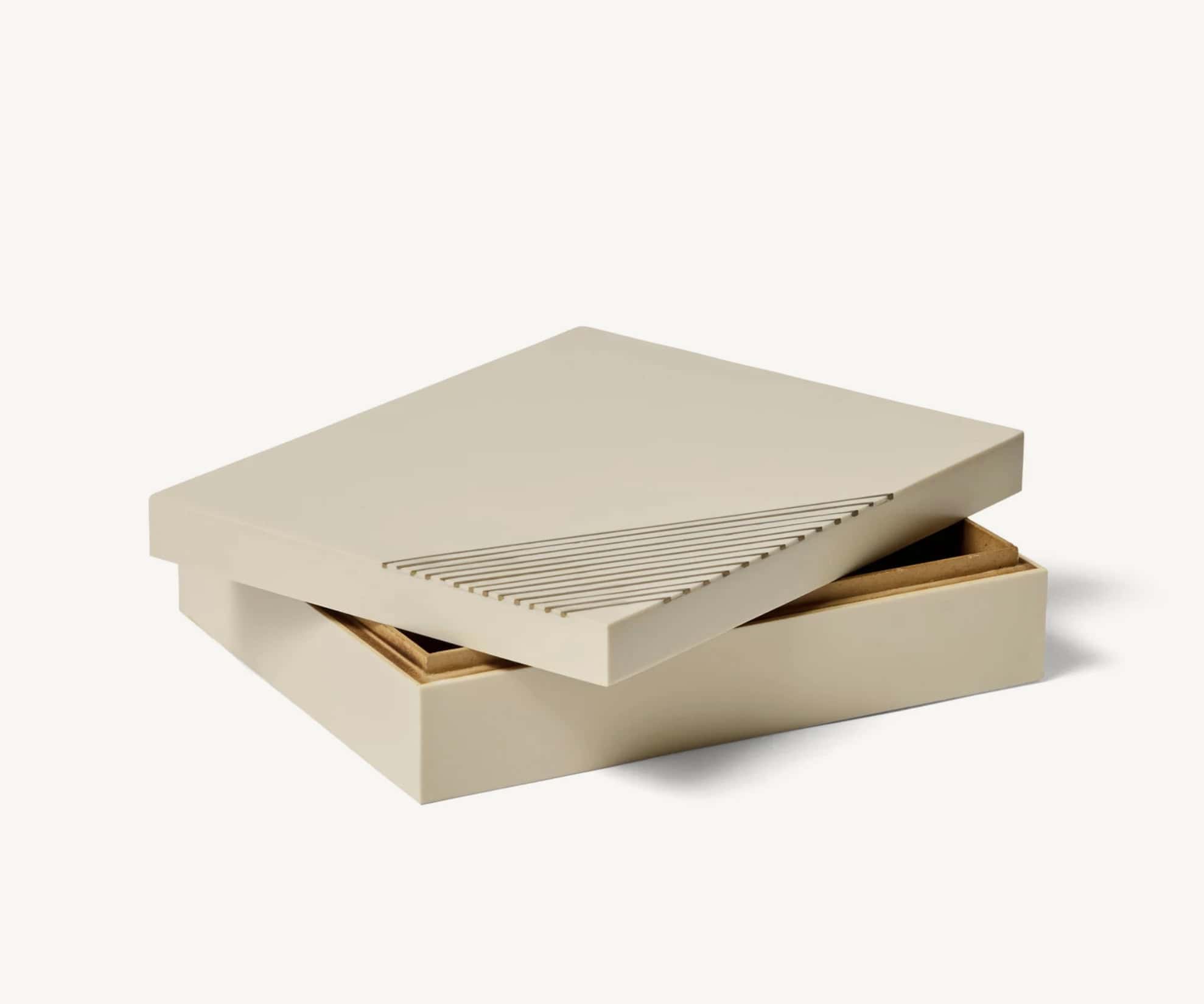 Cream & Brass Rectangle Box - Image 2