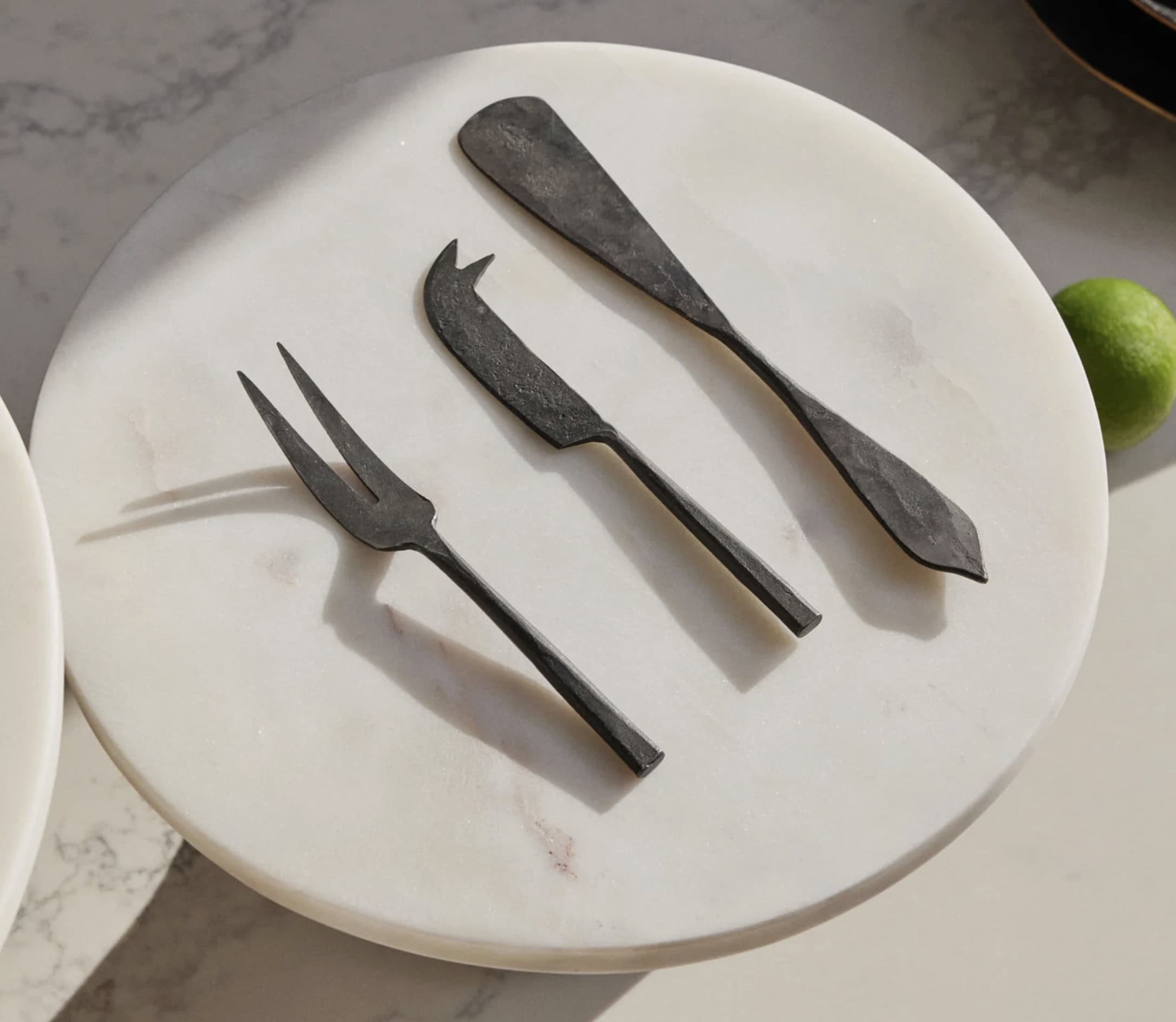 Brushed Black Fork and Knife Set - Image 2