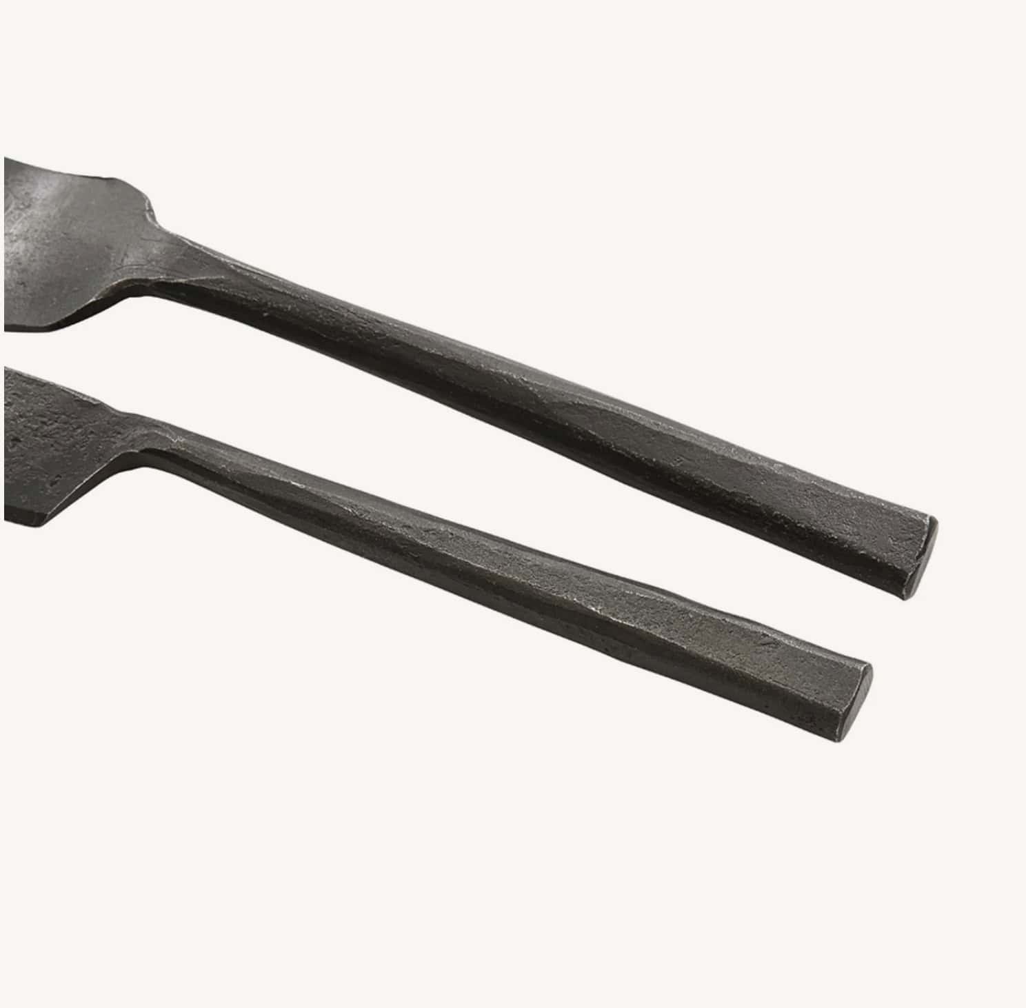 Brushed Black Fork and Knife Set - Image 5