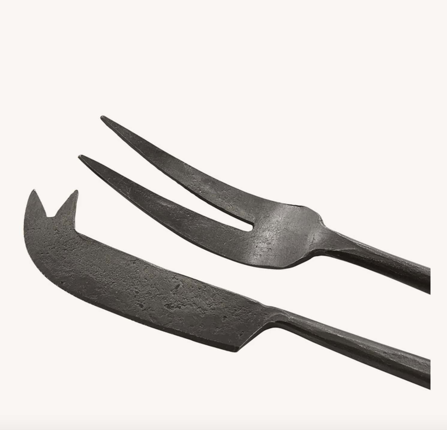 Brushed Black Fork and Knife Set - Image 4