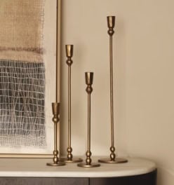Antique Brass Candleholder 50cm - Image 2