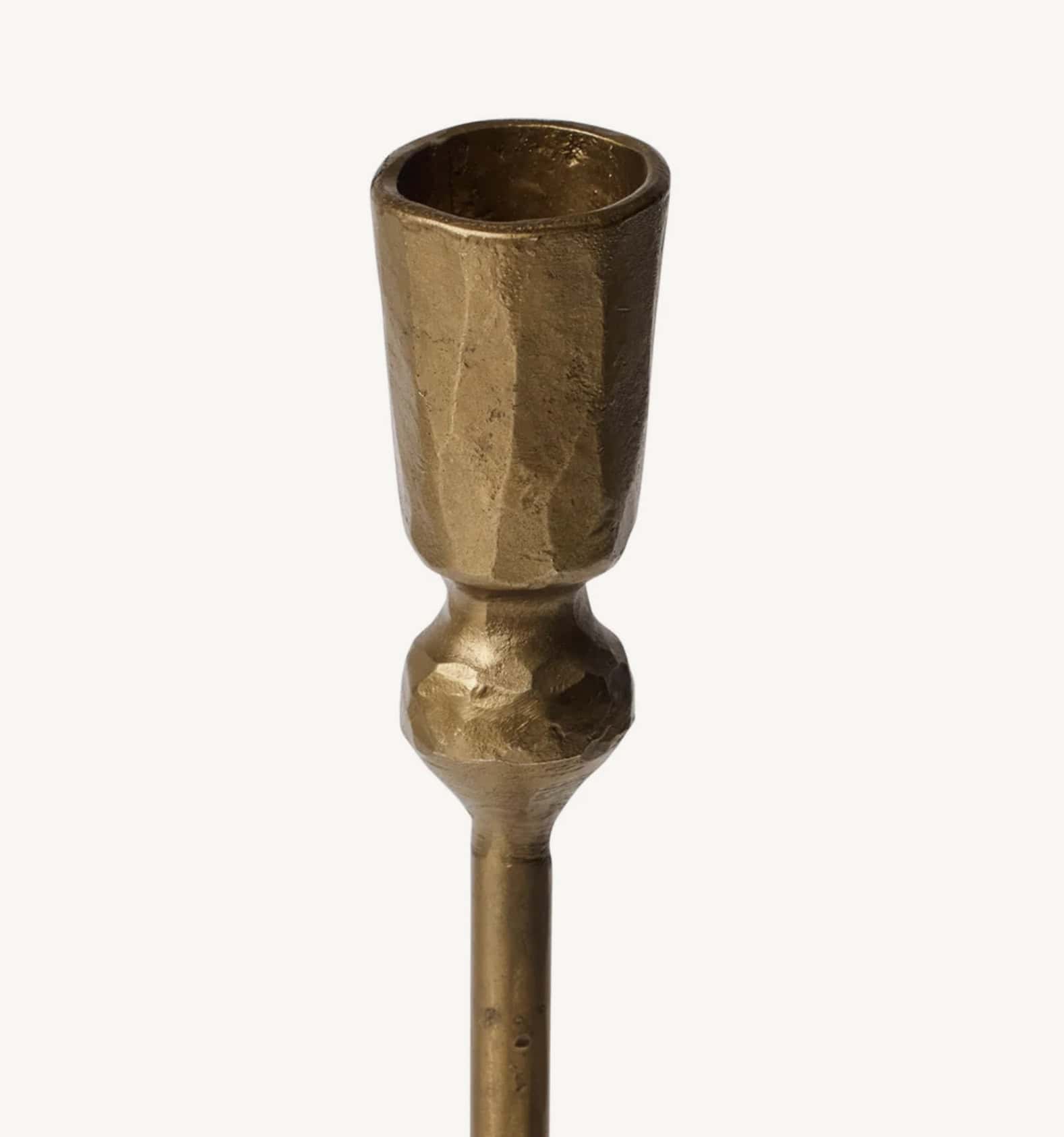 Antique Brass Candleholder 50cm - Image 3