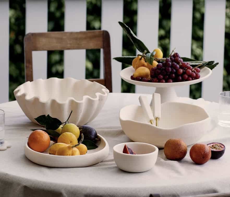 Cream Resin Ripple Bowl - Image 3